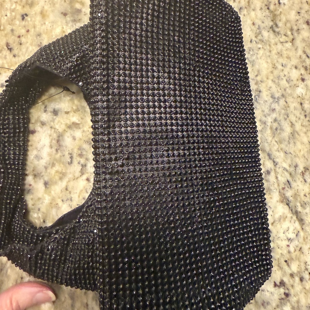 NWOT INC International Concepts Black Beaded Mini Evening Bag - Picture 3 of 5